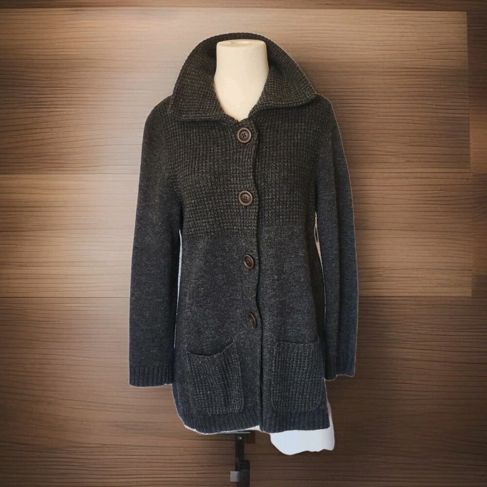 J Jill Sweater Cardigan Womens X-Small Wool Blend Chunky Soft